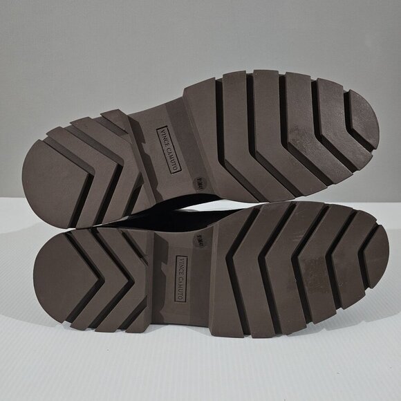 NEW Vince Camuto Neframes Ankle Boot Womens 9.5 Dark Taupe Suede Chunky Platform - Picture 12 of 14